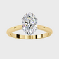 Oval-Cut Diamond Solitaire Engagement Ring in Rose Gold