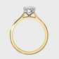 Oval-Cut Diamond Solitaire Engagement Ring in Rose Gold