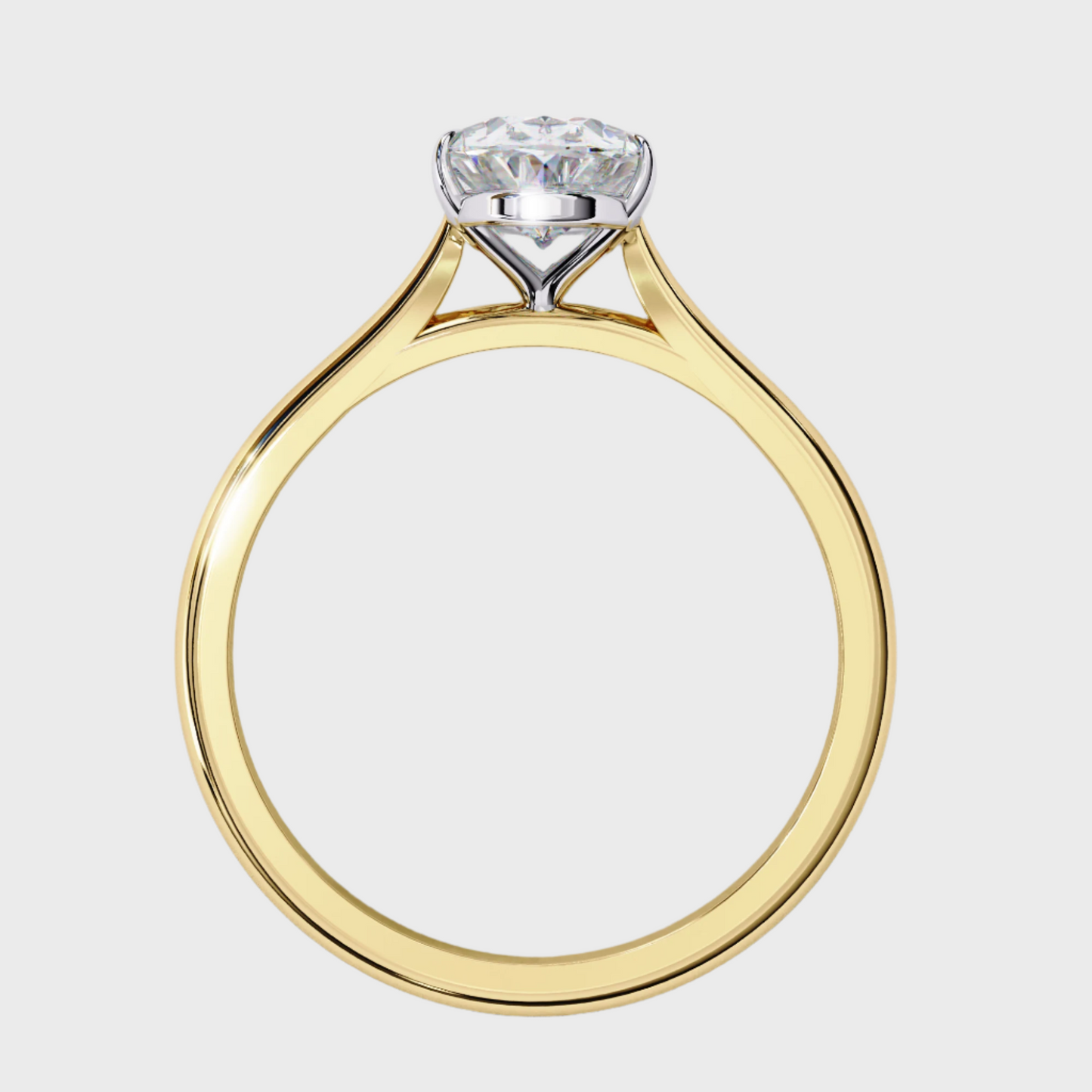 Oval-Cut Diamond Solitaire Engagement Ring in Rose Gold