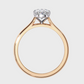 Oval-Cut Diamond Solitaire Engagement Ring in Rose Gold