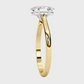 Oval-Cut Diamond Solitaire Engagement Ring in Rose Gold