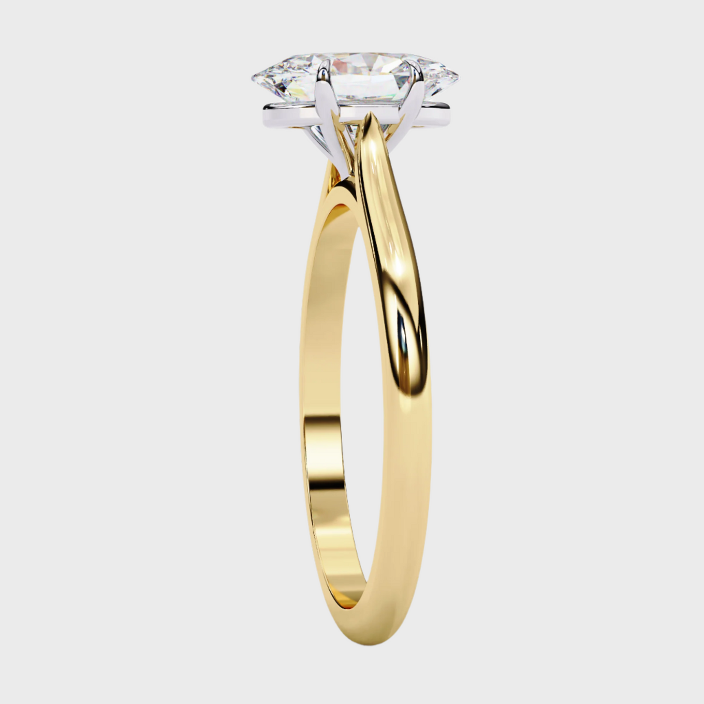 Oval-Cut Diamond Solitaire Engagement Ring in Rose Gold