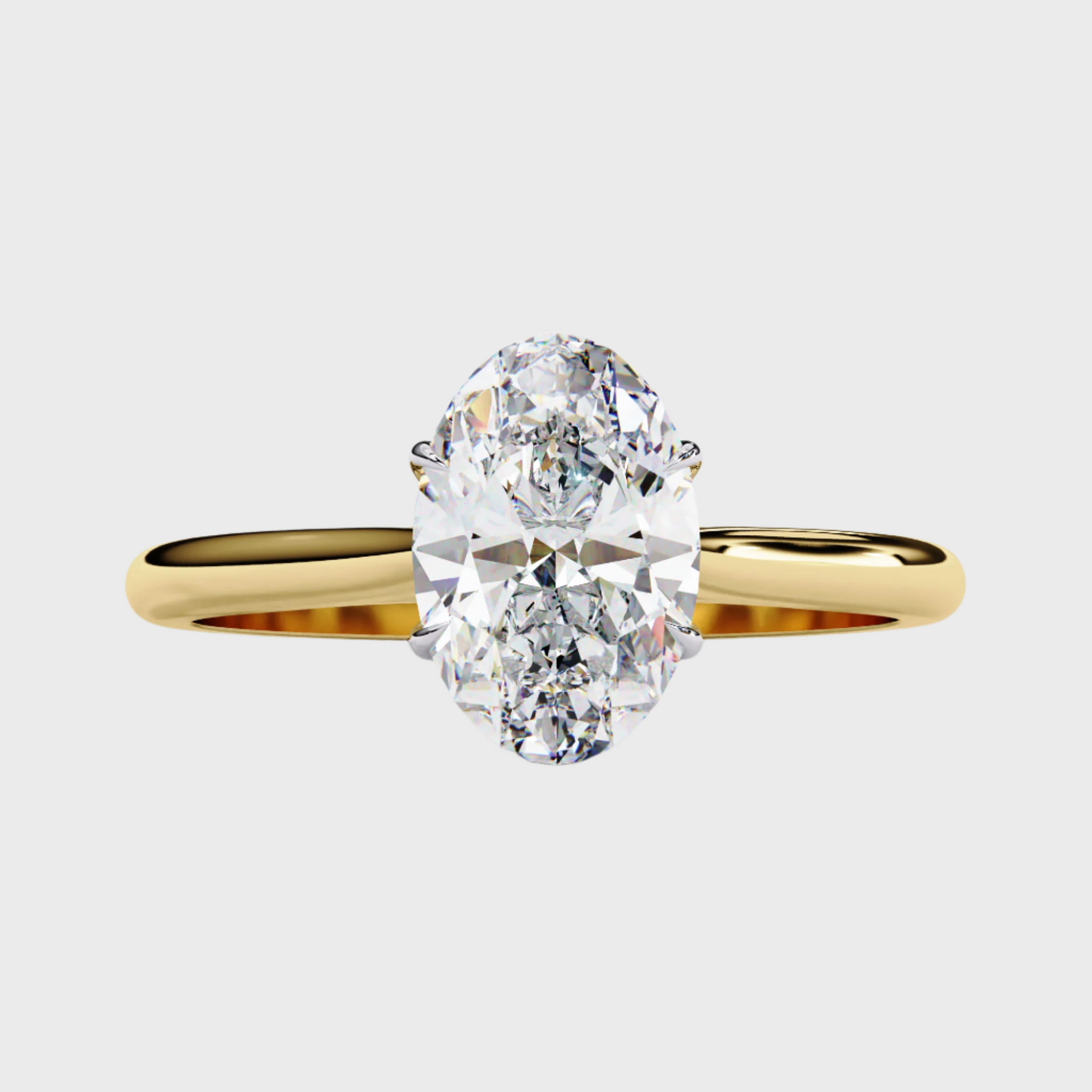 Oval-Cut Diamond Solitaire Engagement Ring in Rose Gold