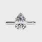 Pear-Cut Diamond Solitaire Engagement Ring in Platinum