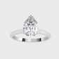 Pear-Cut Diamond Solitaire Engagement Ring in Platinum