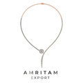 Starburst Marquise Cluster Lariat Diamond Necklace