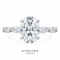 Lab-Grown Diamond Alternating Side-Stone Ring