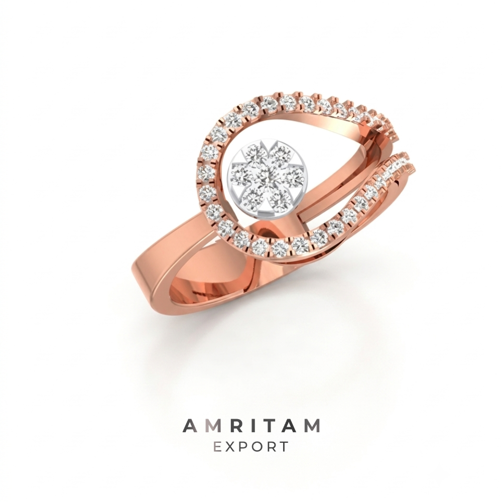 Lab-Grown Diamond Floating Cluster Halo Ring