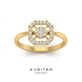 Geometric Yellow Gold Statement Ring