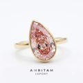 The Luminous Amber Pear Solitaire Statement Ring