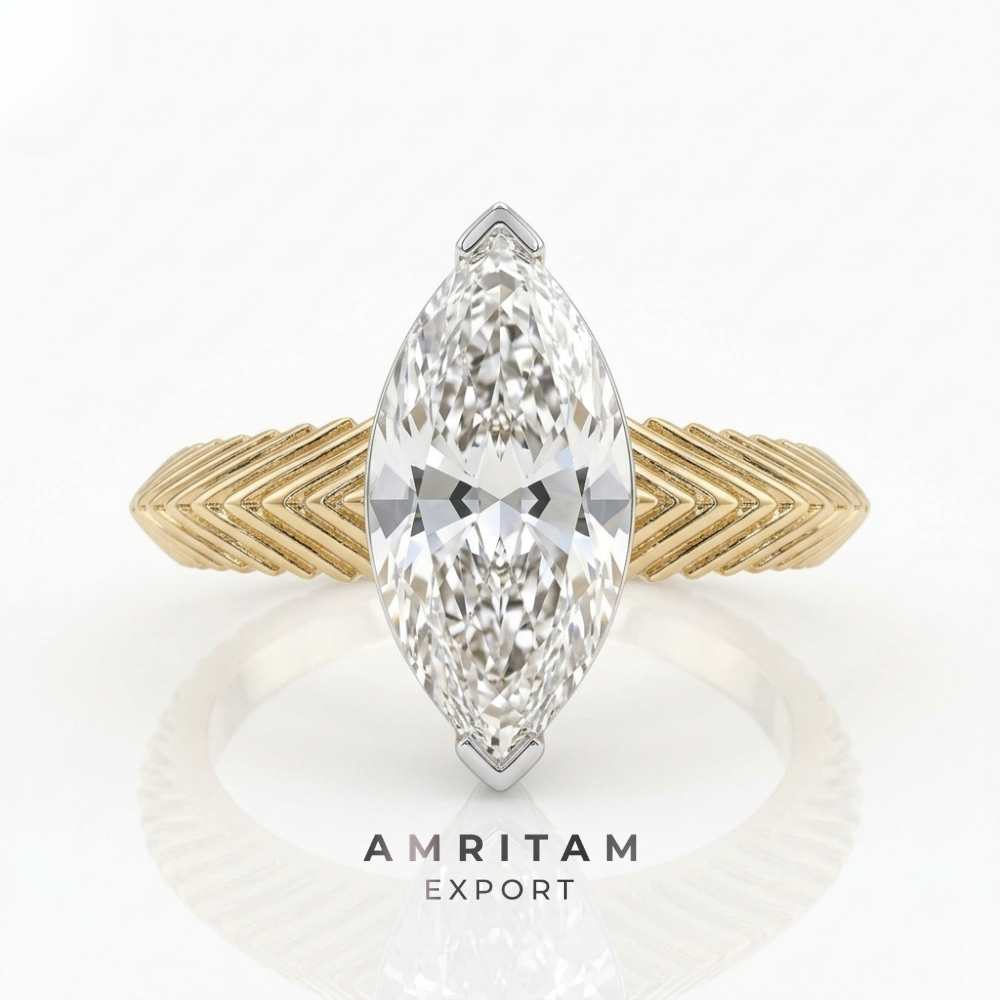 The Ethereal Marquise Solitaire Statement Ring