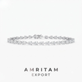 Pear Cut Lab Diamond Tennis Bracelet