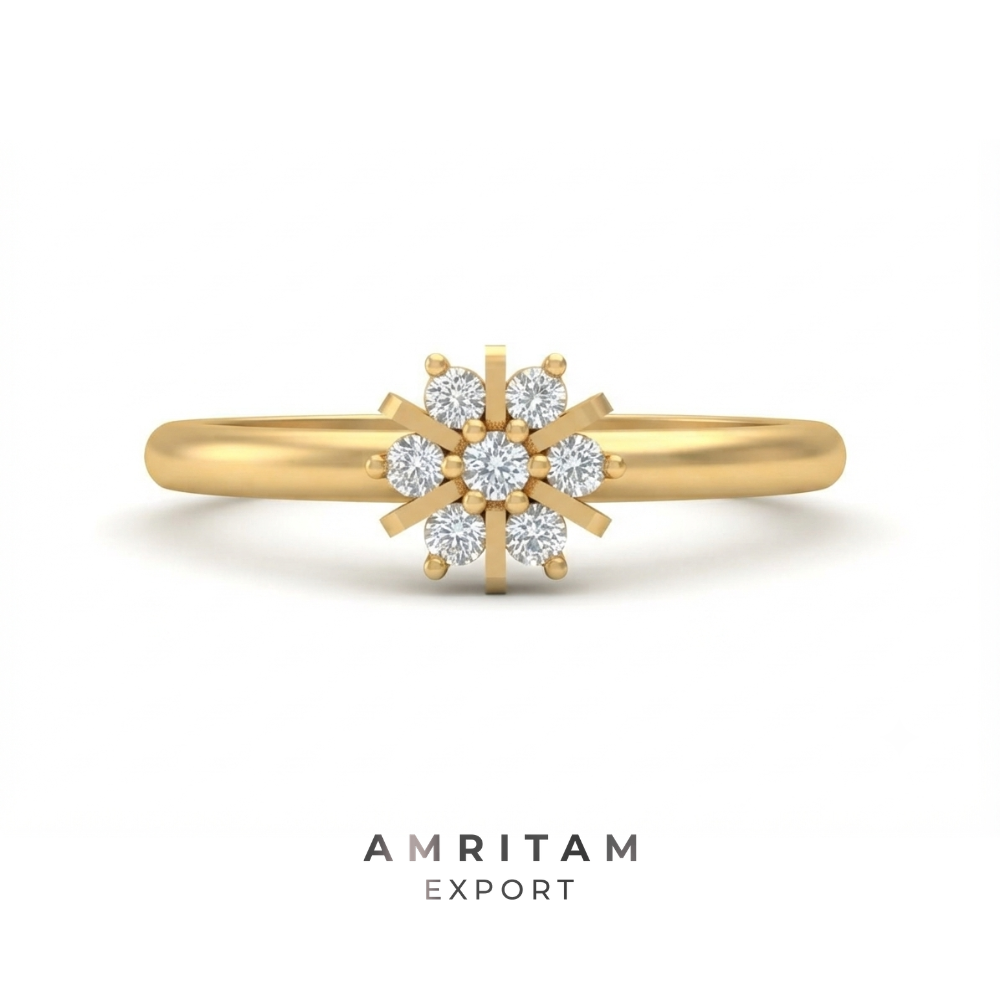 Lab-Grown Diamond Spiked Star Cluster Ring