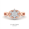 Geometric Starburst Rose Gold Statement Ring