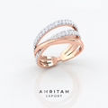 Pave Stackable Rose Gold Statement Ring