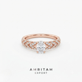 Oval Cut Lab-Grown Diamond Wheat Band Ring