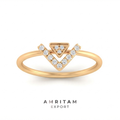 Lab-Grown Diamond V-Chevron Geo Ring