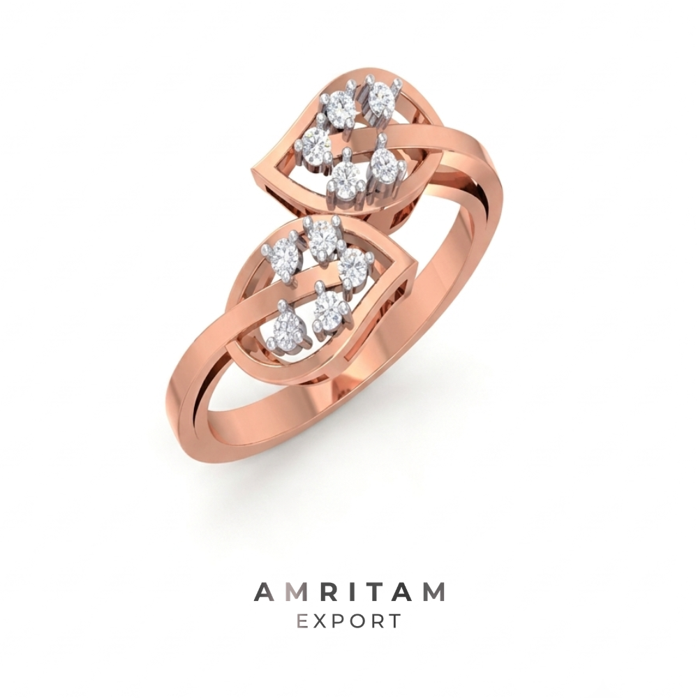 Toi et Moi Multi-Stone Rose Gold Statement Ring