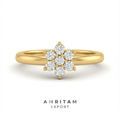 Lab-Grown Diamond Multi-Petal Floral Cluster Ring