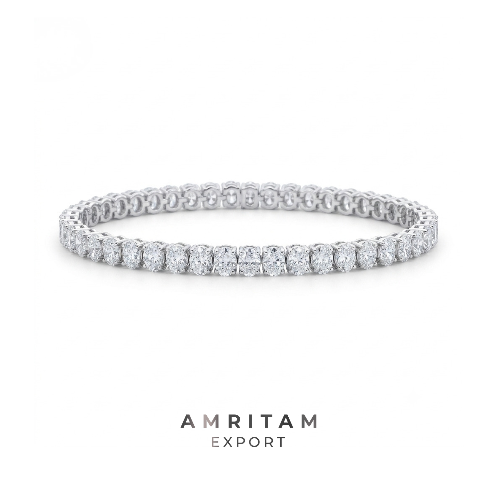 Classic Oval Tennis Diamond Bracelet