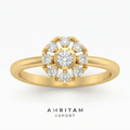 Lab-Grown Diamond Hexagon Cluster Ring