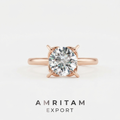 Round Diamond Unique Solitaire Ring
