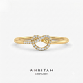 Infinity Heart Knot Diamond Promise Ring