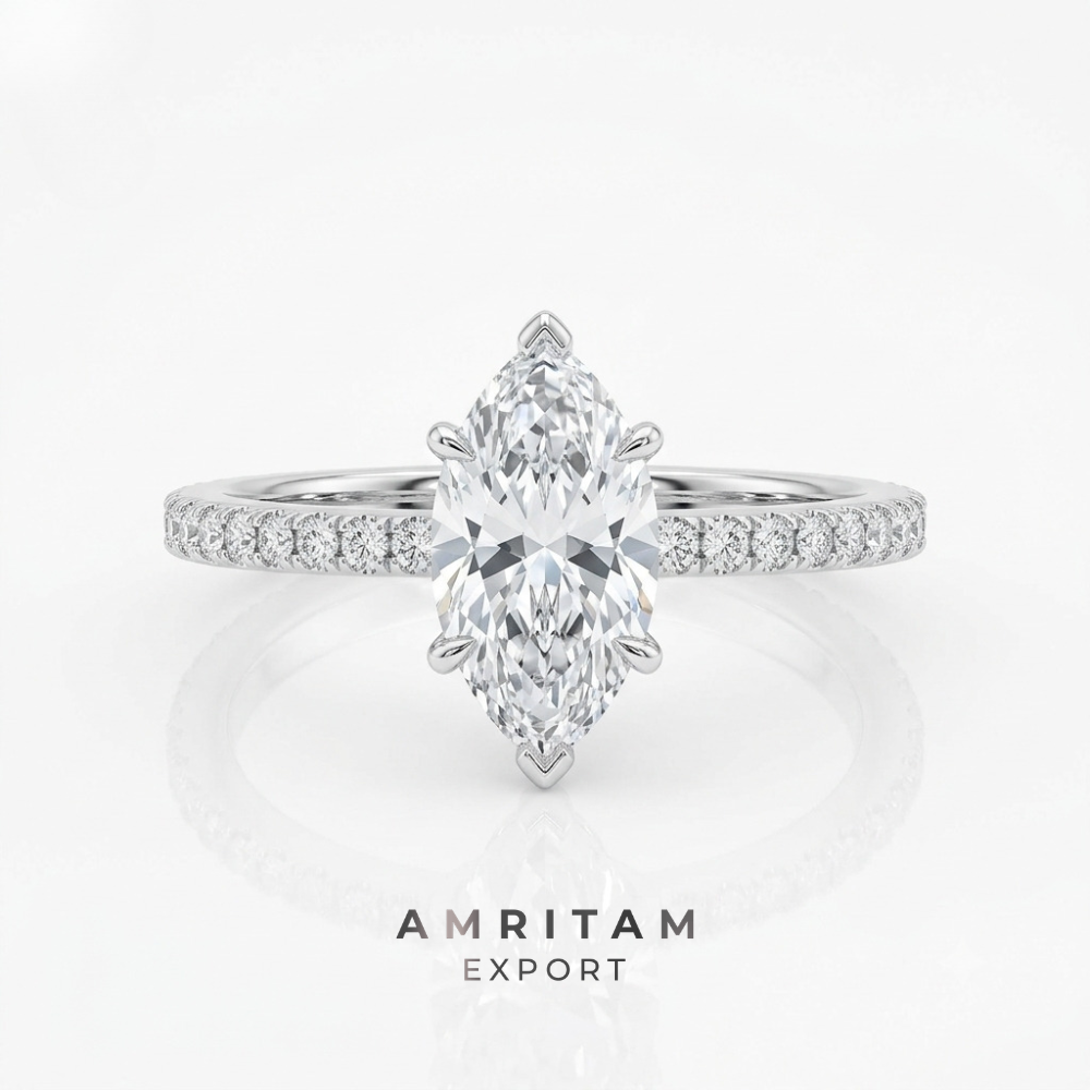 Lab-Grown Diamond Marquise Cut Ring