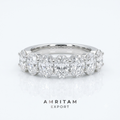 The Crown Elegance Oval Diamond Half Eternity Ring