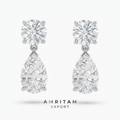 Mixed Cut Diamond Huggie Hoop Earrings
