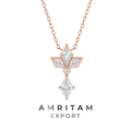 Kite & Marquise Cut Diamond Crown Pendant Necklace