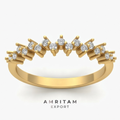 Multi-Stone Round Yellow Gold Statement Ring