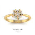 Lab-Grown Diamond Swirl Ribbon Cluster Ring