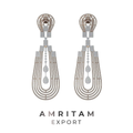 Grand Concentric Arch Diamond Chandelier Earrings
