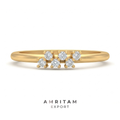 Multi-Step Staggered Yellow Gold Statement Ring