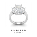 Radiant Cut White Gold Engagement Ring