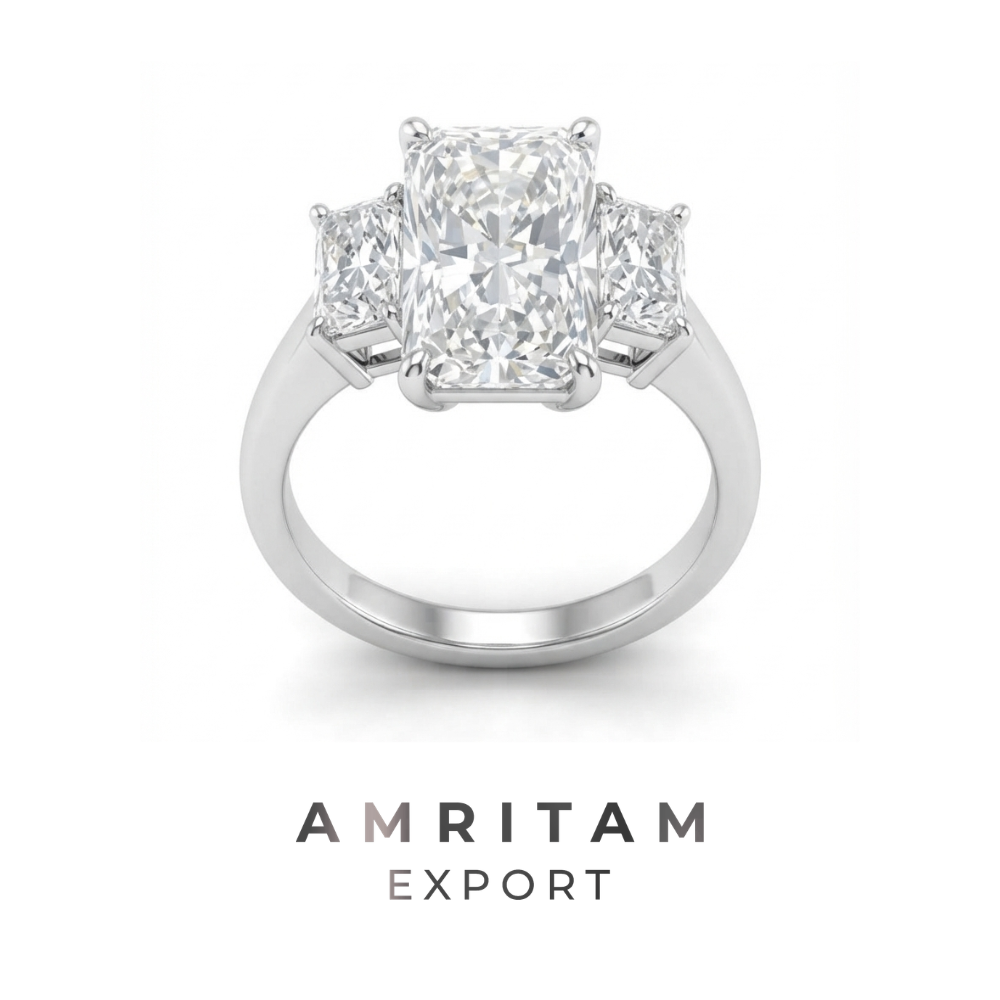 Radiant Cut White Gold Engagement Ring