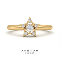 Lab-Grown Diamond Star Frame Ring