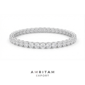White Gold Round Diamond Eternity Tennis Bangle