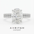 Oval Cut Double Pave Gold Bridal Ring Set