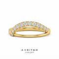 Lab-Grown Diamond Curved Half-Moon Ring