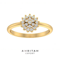 Lab-Grown Diamond Multi-Layer Sunburst Cluster Ring