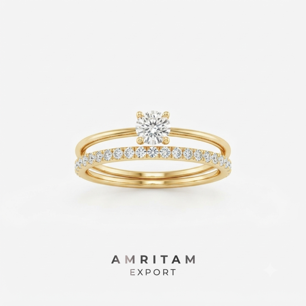 Lab-Grown Diamond Double Band Ring