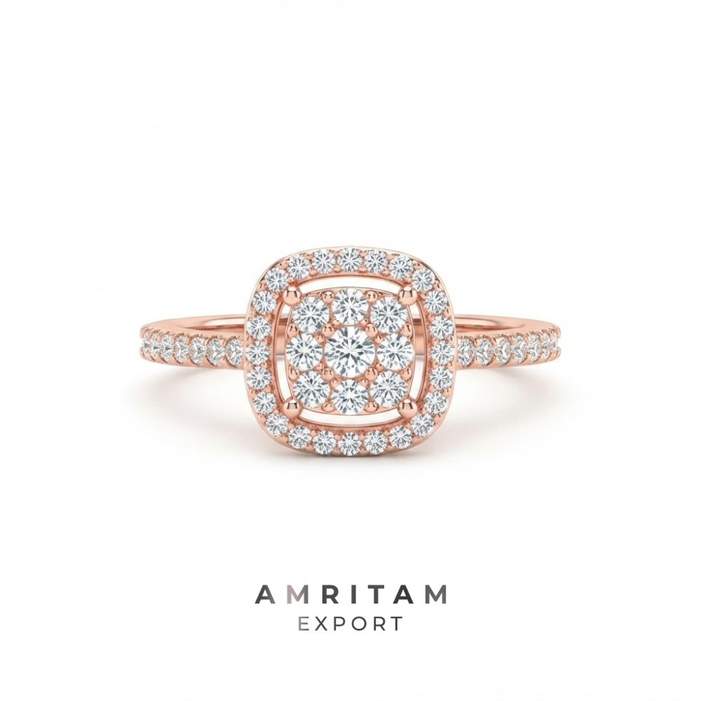 Lab-Grown Diamond Double Halo Ring