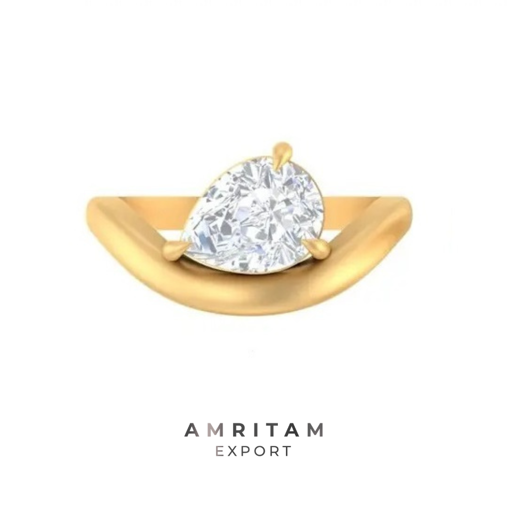 The Modern Horizon | Horizontal Pear-Cut Lab-Grown Diamond Ring