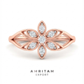 Marquise Petal Rose Gold Statement Ring