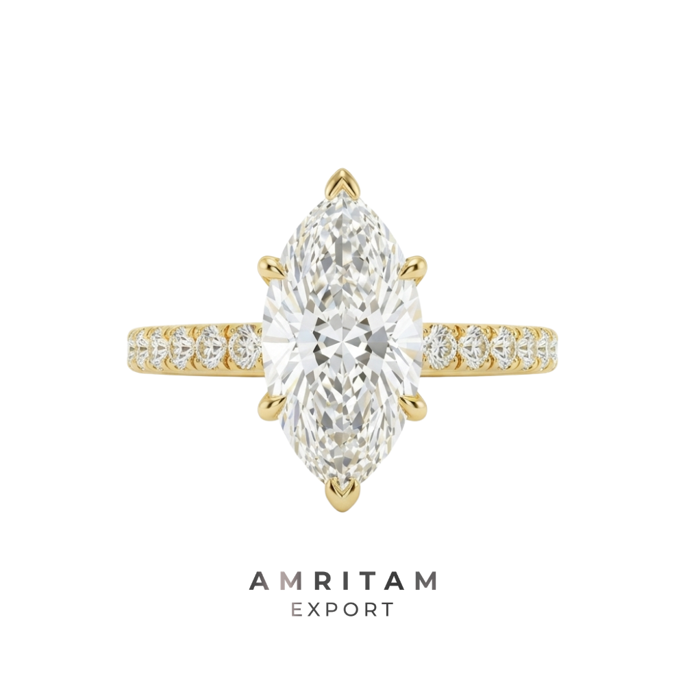 Lab-Grown Diamond Marquise Solitaire Ring
