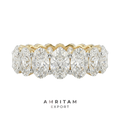 The Luminous Oval Cut Eternity Wedding Band