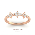 Triple Flower Yellow Gold Ring