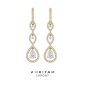 Multi-Tiered Pavé Marquise & Pear Drop Earrings